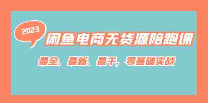 闲鱼电商无货源课，最全、最新、最干，零基础实战！